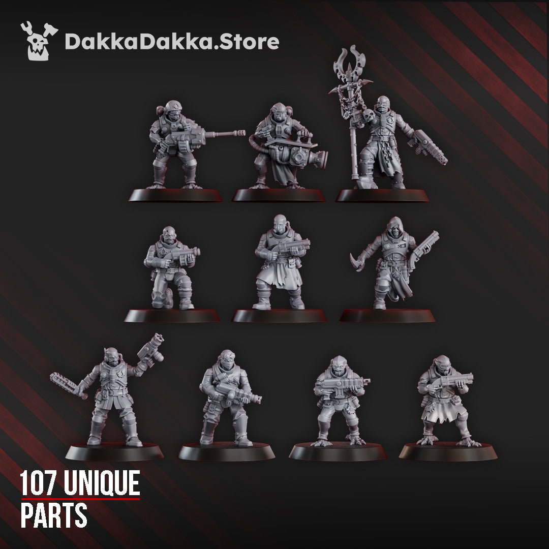 Liquidation Team of The Cosmic Harvester - Sci-Fi Wargaming Miniatures, 32mm Scale