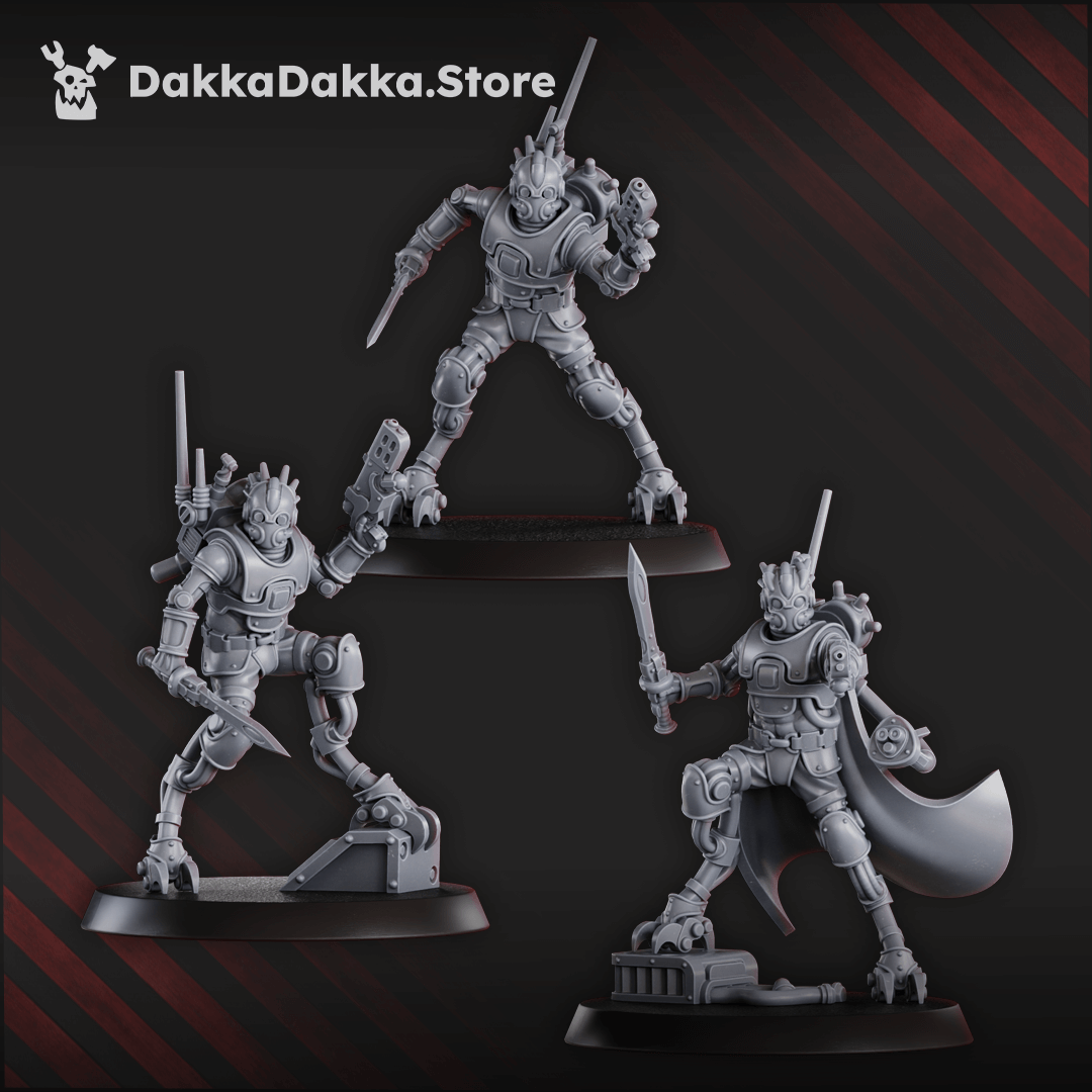 Sci-Fi Machine Cult Persecutors Contrakeens Squad resin cybernetic infantry miniatures set