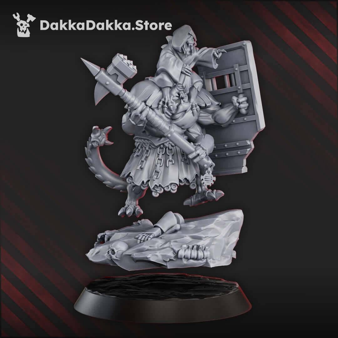 Interfusant of The Cosmic Harvester miniature in grey resin, perfect for sci-fi tabletop wargaming, featuring a custom base.