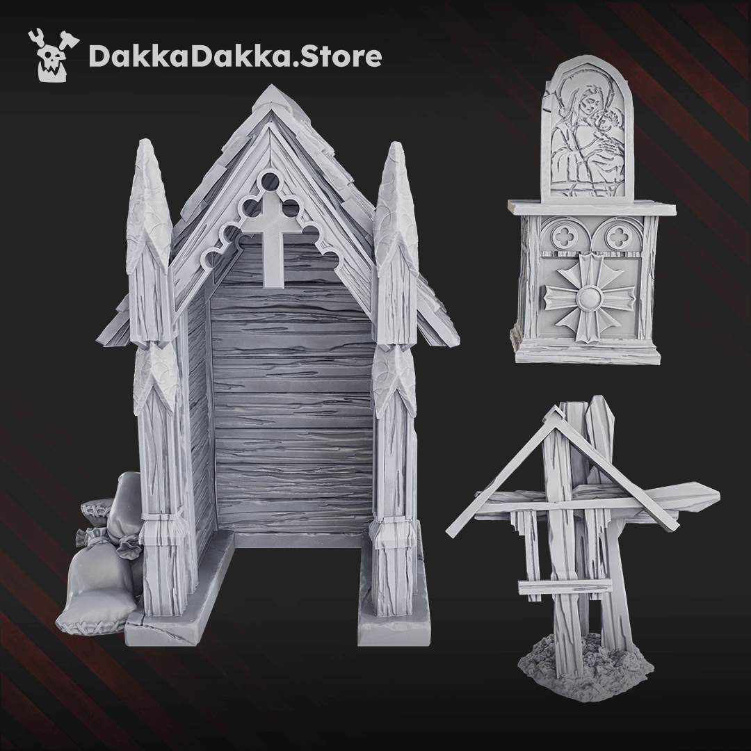 NexusBlock Shrine terrain piece from DakkaDakka, designed for sci-fi wargames, printed in grey ABS-like resin.