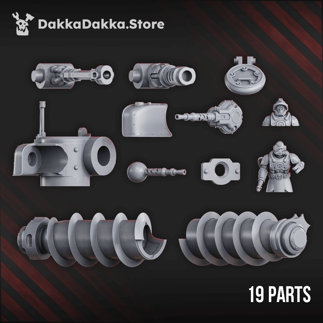 Sci-Fi Machine Cult Hovercraft Tank Solpuga D-10 resin grav tank with optional weapons and crew