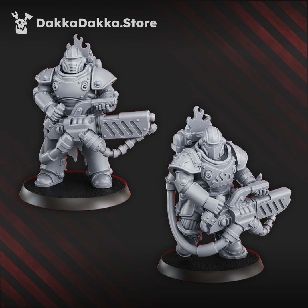 Ignisaurus Clan Ignitium miniatures, 10 sci-fi models in grey ABS-like resin, 32mm scale, perfect for tabletop games.