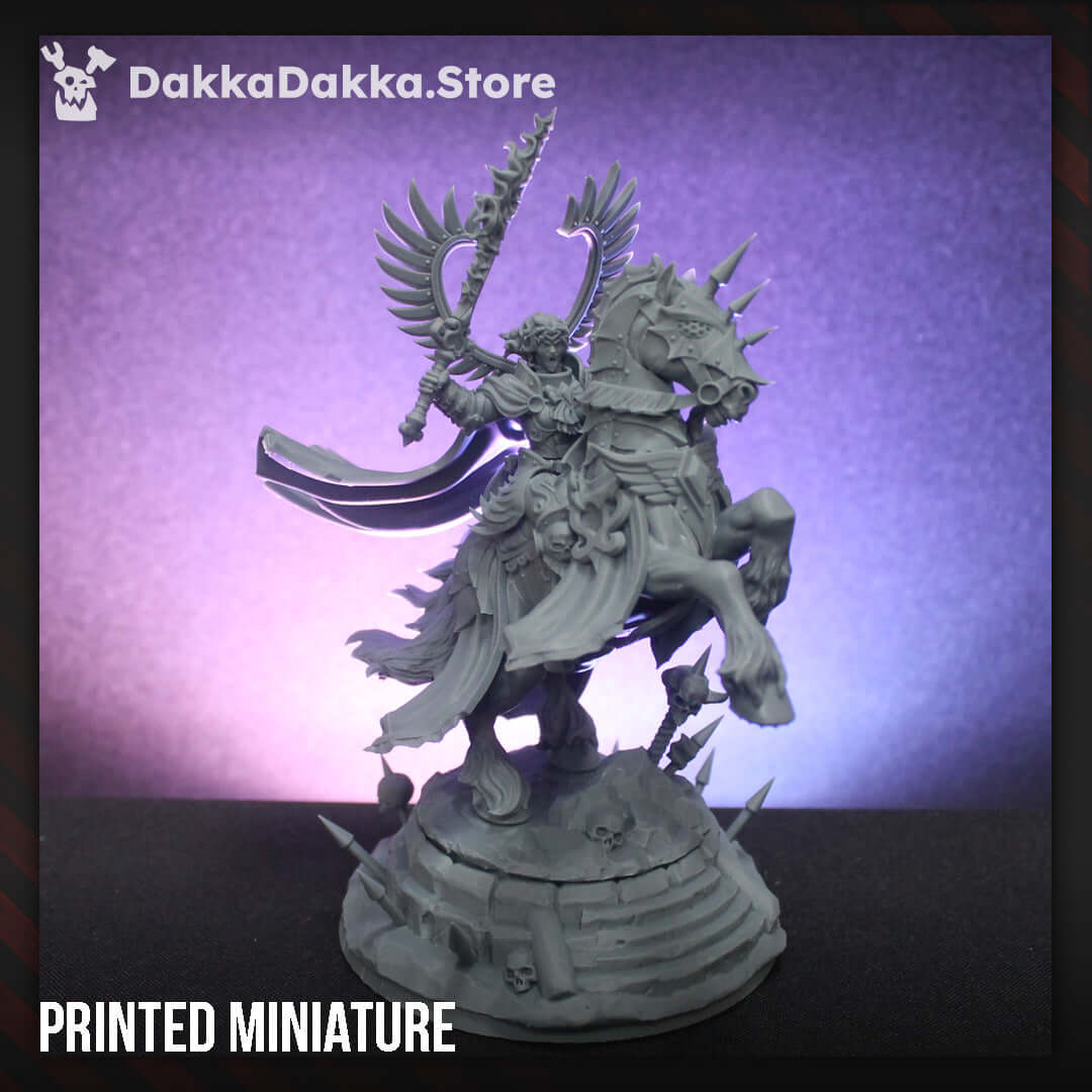 Seraphiel Saint Ordine Vendetta miniature – Mounted Battle Sister Hero