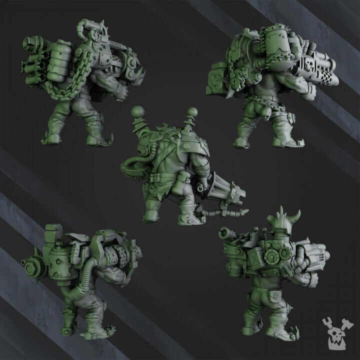 Maradaz Heavy Weapons Mob - Sci-Fi Wargaming Miniatures, 32mm Scale