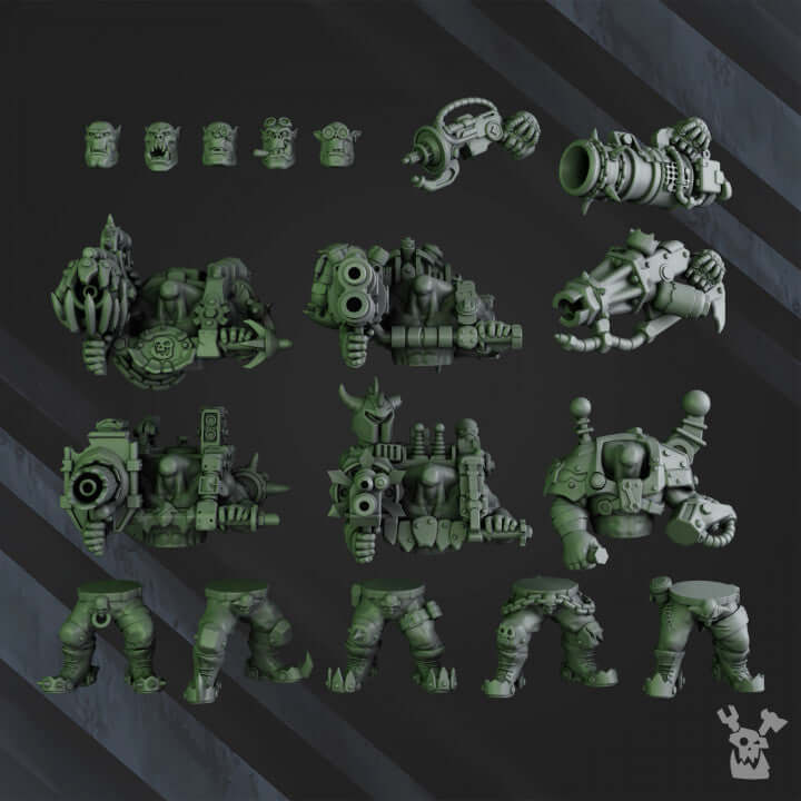 Maradaz Heavy Weapons Mob - Sci-Fi Wargaming Miniatures, 32mm Scale