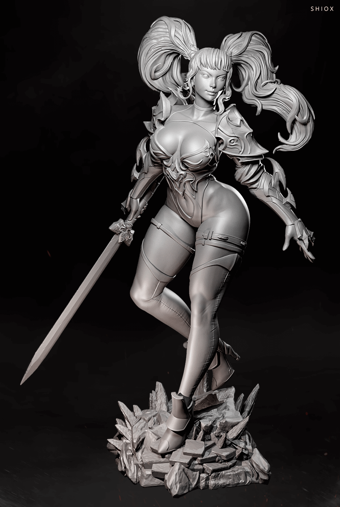 Fantasy Warrior - Shiox, Figurine for Fantasy RPG DnD, Pathfinder, Collectable