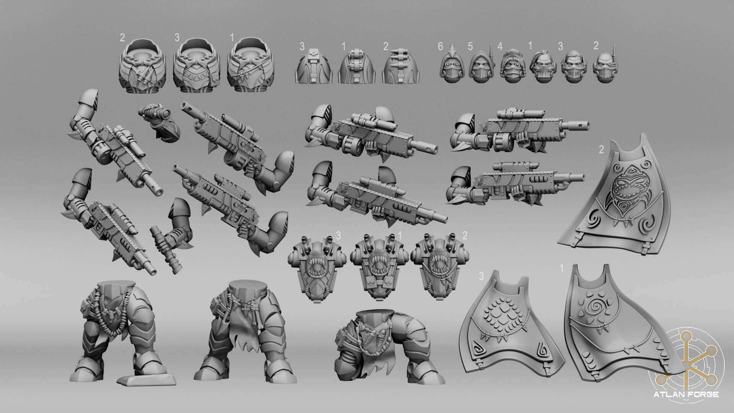 Wai Toa Tide Shades scout squad sniper warriors with cloaks and rifles