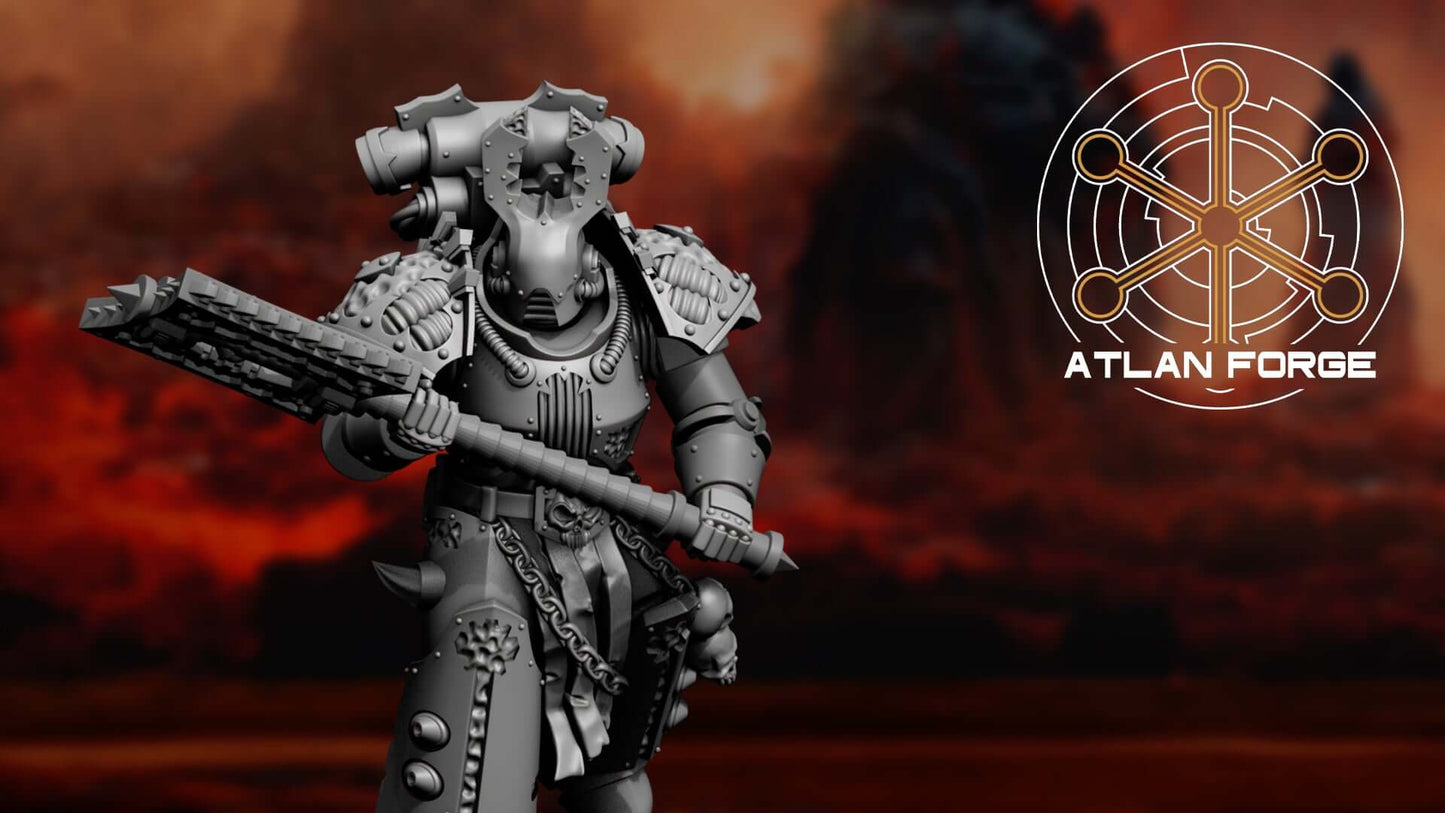 Hades Demented Squad miniature by Atlan Forge, featuring intricate details and designed for sci-fi wargaming battles.