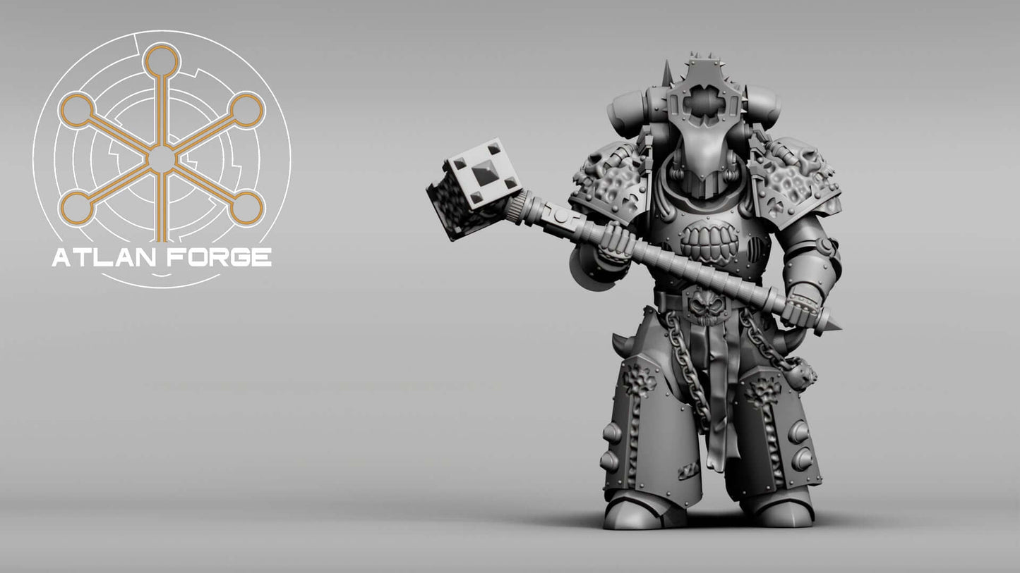Hades Demented Squad miniature from Atlan Forge, designed for sci-fi wargaming, printed in durable grey resin.