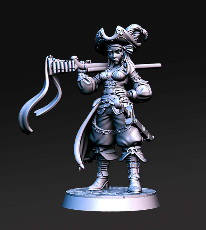 Captain Quidd Crew – Pirate Miniature Set showcasing 11 dynamic resin models ready for tabletop adventures.