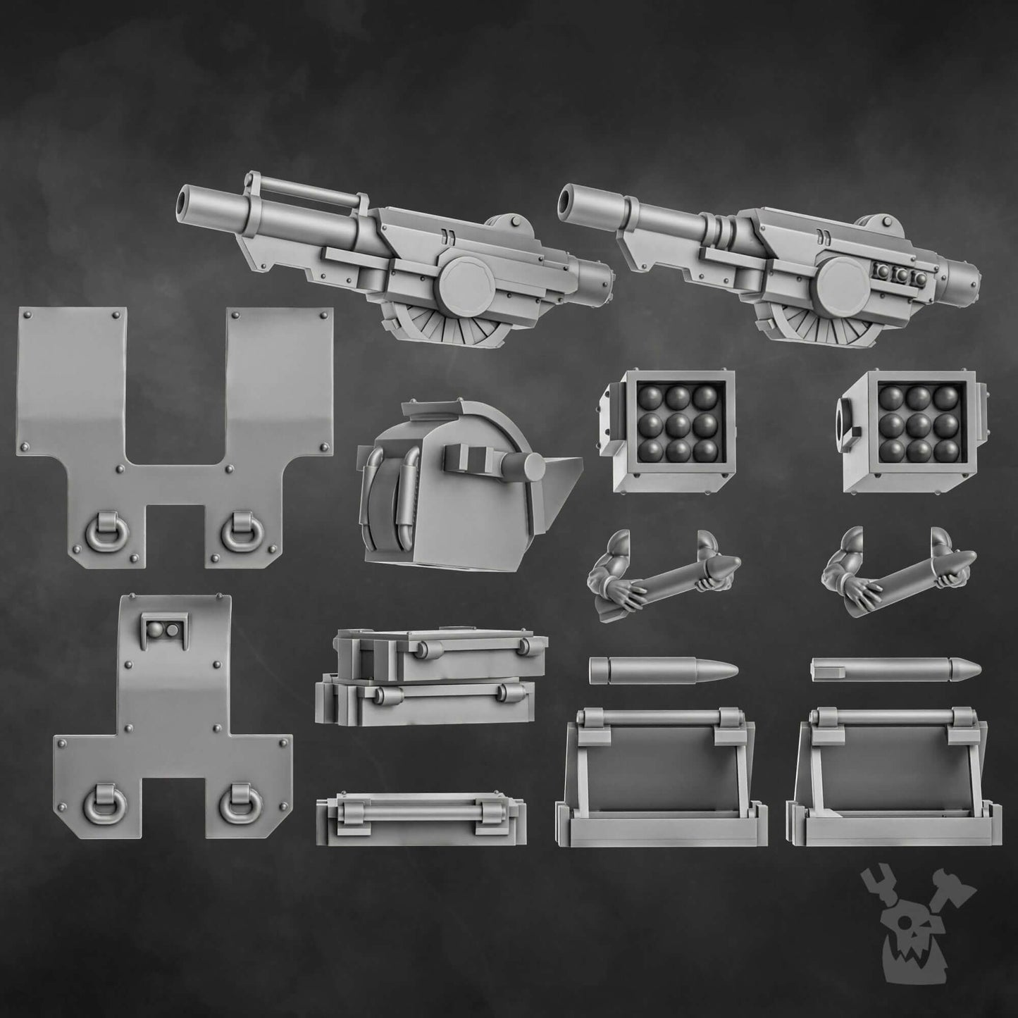 Ork Slayers Heavy Artillery, Sci-Fi Wargaming Miniatures, 32mm Scale
