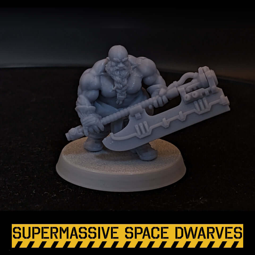 Space Dwarf Beserkers - Sci-Fi Wargaming Miniatures, 32mm