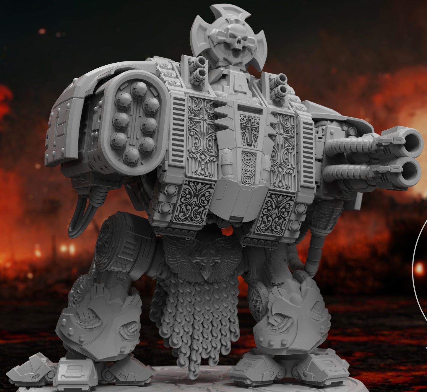 Templar Crusader Dreadnought, Sci-Fi Wargaming Miniatures