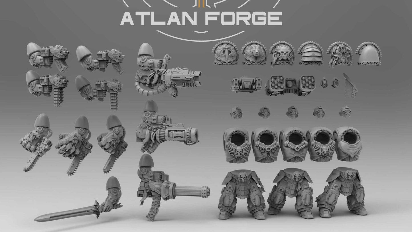 Angelic Dominators - Atlan Forge, Sci Fi Tabletop Wargaming proxy miniatures, 32mm Scale