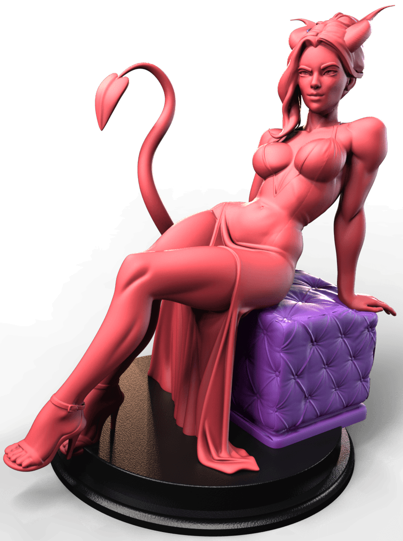 Velthrys Inferna fantasy pin up seated figure miniature