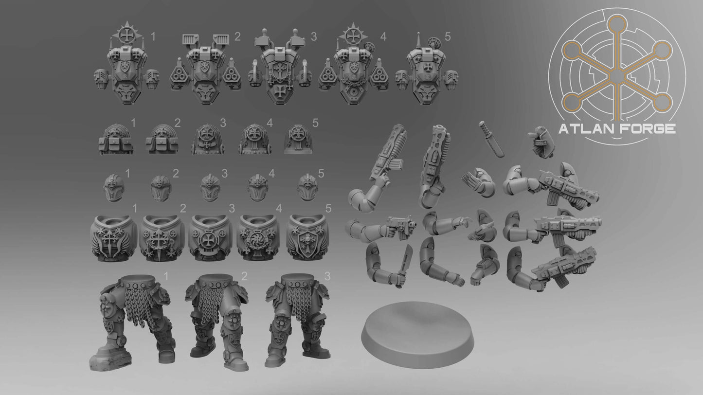 Templar Scouts Squad - Sci-Fi Wargaming Miniatures, 32mm Scale