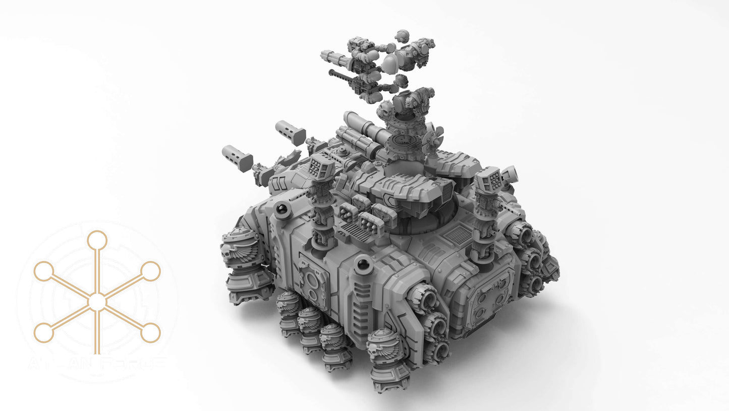Sci-Fi Grav Tank – Deinotherium Heavy APC model with detailed armor and engines by Atlan Forge