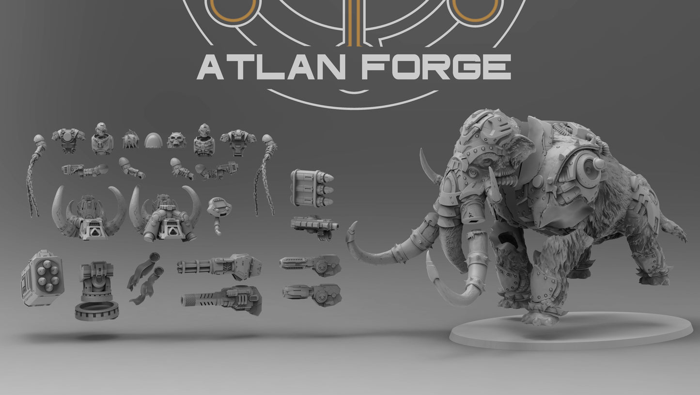 Cybernetic War Mammoth - Sci-Fi Wargaming Miniature
