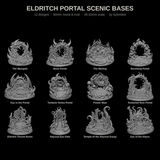 Eldritch Portal Scenic Bases, all 12 designs, 60mm resin bases by bySmiled