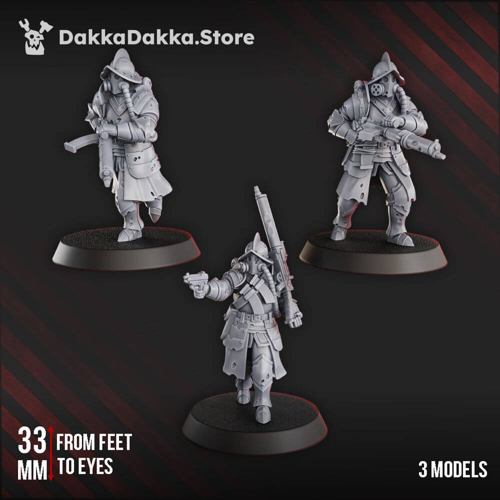 Conquistador Heavy Support 33mm Resin Miniatures included in Torquemada's Inquisition – Complete Set