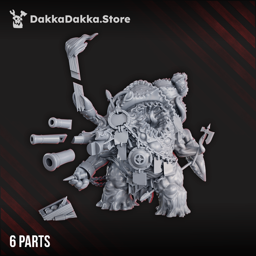 Tet’o Abomination trench crusade style eldritch war monster miniature with heavy weapons