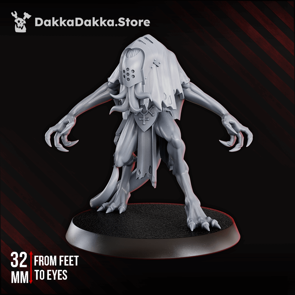 Tet'o Kr'lieh Hunter 32mm Grimdark Resin Miniature included in Disciples of Tet'o Full Set - 32mm Resin