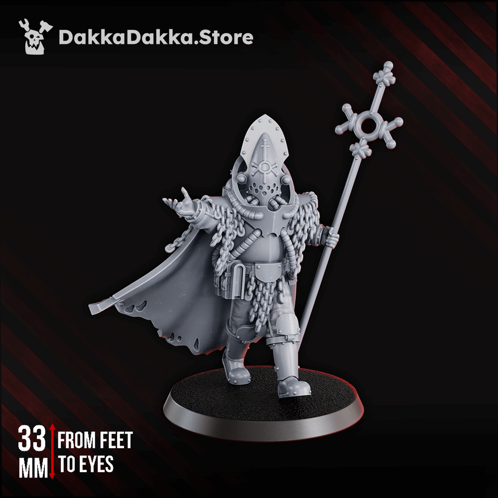 Tet'o Herald 33mm Resin Miniature, Theological Horror included in Disciples of Tet'o Full Set - 32mm Resin