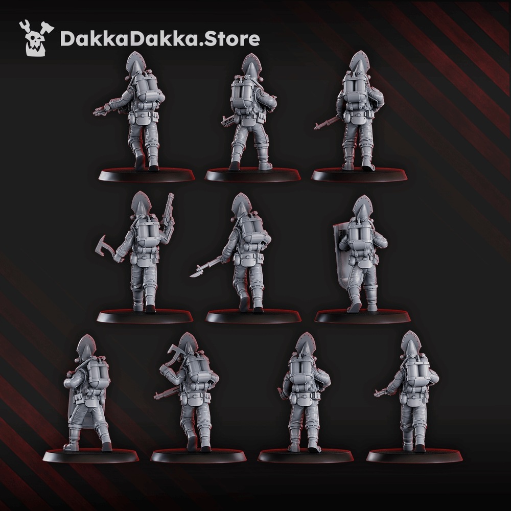 Trench Crusade Style Tet'o Kr'lieh Idolators Squad 10 resin miniatures