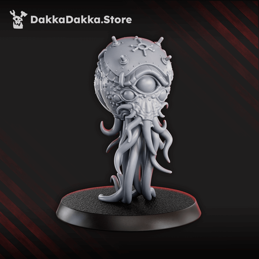 Trench Crusade Style Tet'o Kr'lieh Scouts resin miniatures, 58mm alien tentacle creatures with domed heads