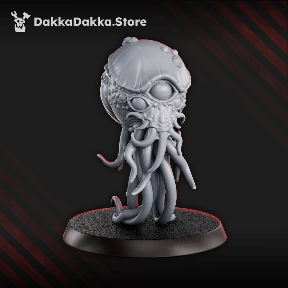 Trench Crusade Style Tet'o Kr'lieh Scouts resin miniatures, 58mm alien tentacle creatures with domed heads