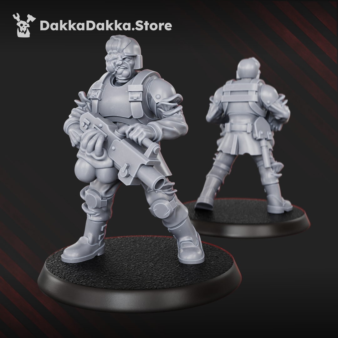 Diseased PG Gunners Squad of 10 plague-themed resin sci-fi infantry miniatures