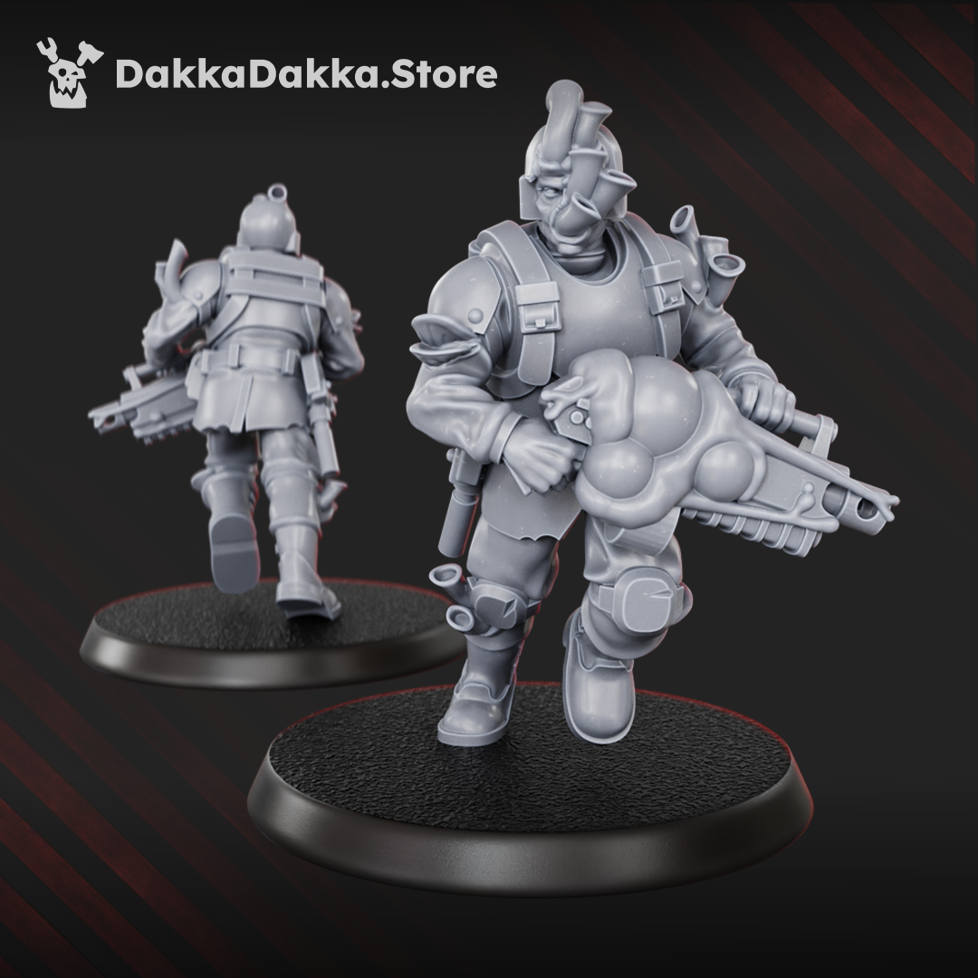 Diseased PG Gunners Squad of 10 plague-themed resin sci-fi infantry miniatures