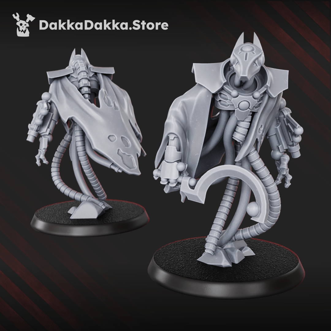 Necrotek Iron Guard Squad — 15 resin sci-fi undead warrior miniatures with shields, blades and biomechanical armour, 33–38mm scale