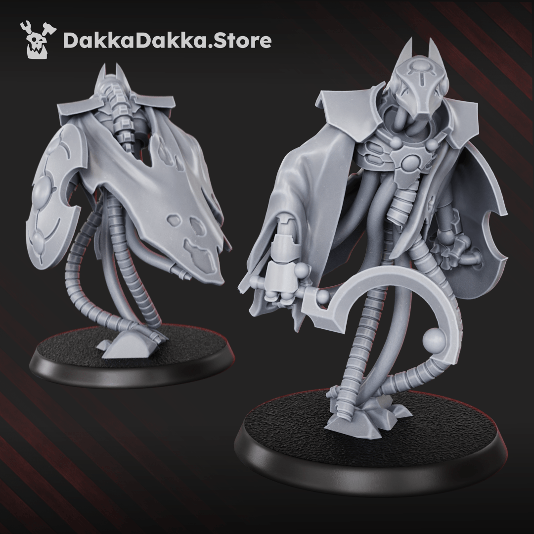 Necrotek Iron Guard Squad — 15 resin sci-fi undead warrior miniatures with shields, blades and biomechanical armour, 33–38mm scale