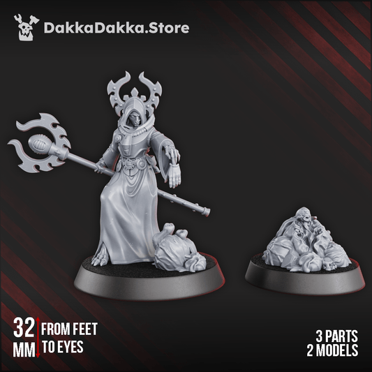 Hive Swarm Hierophant model from DakkaDakka.Store, showcasing alien prophet design in gray.