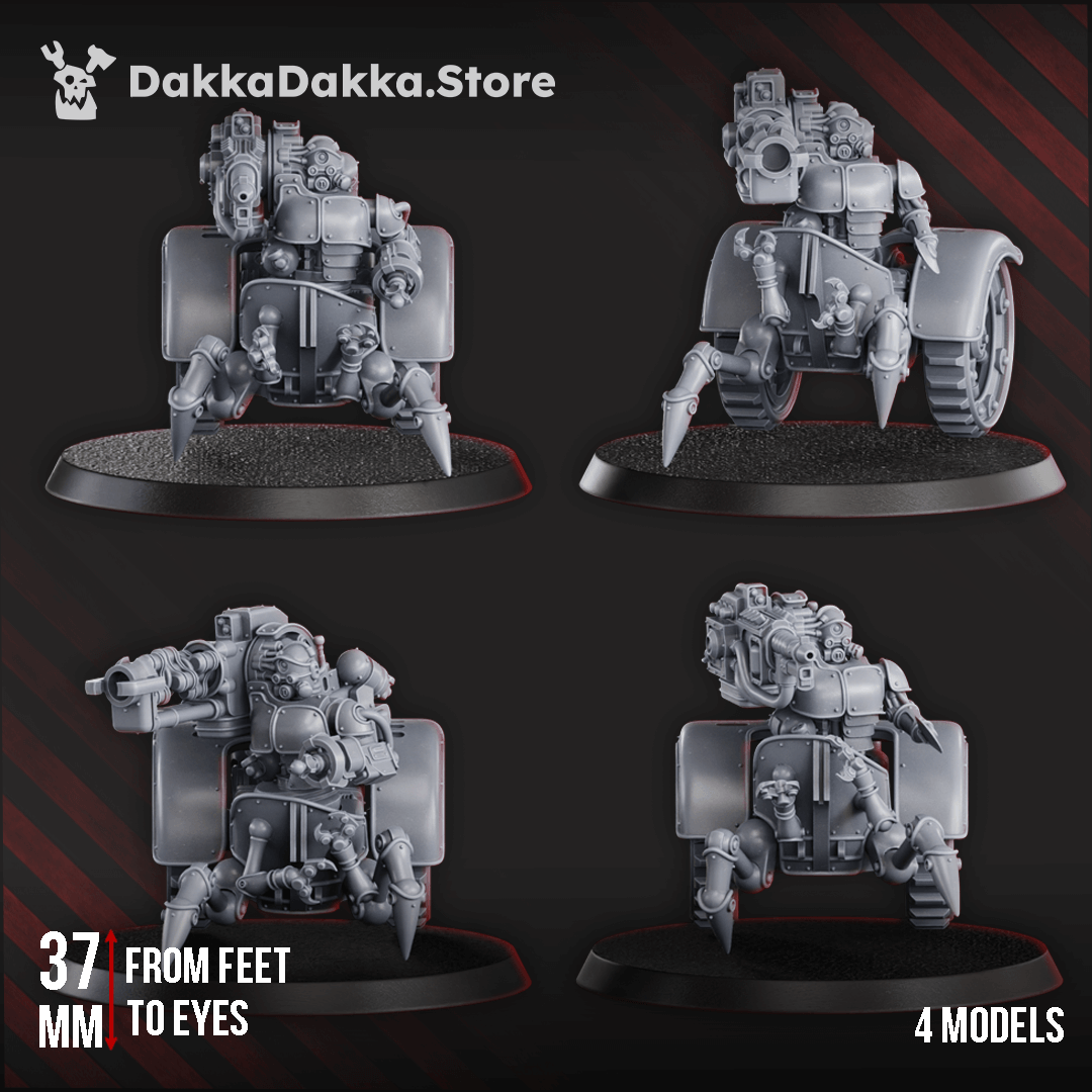 Sci-Fi Machine Cult heavy mechtaur cybernetic squad resin models