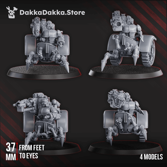 Sci-Fi Machine Cult heavy mechtaur cybernetic squad resin models