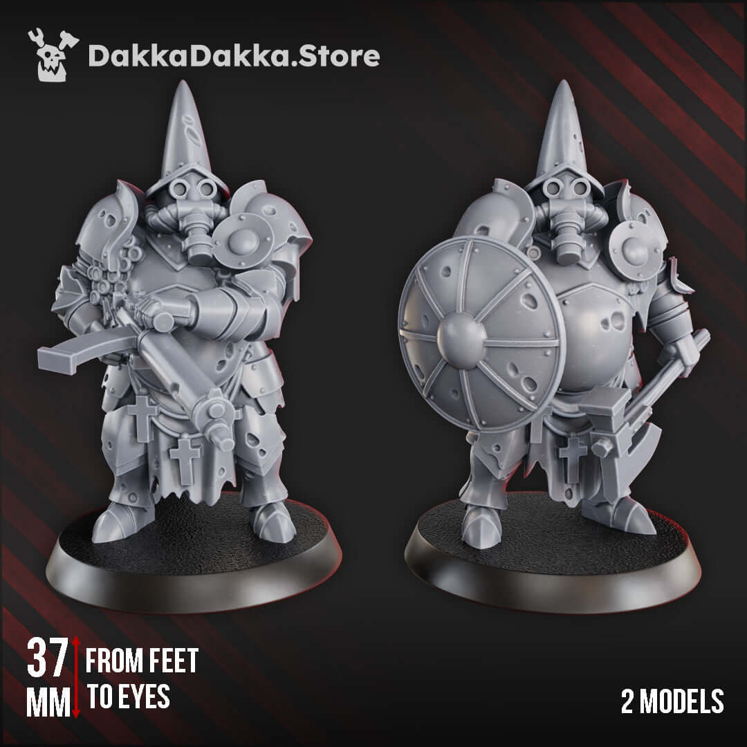 Verdigo Inquisitorial Shield & MachineGun Resin Miniatures included in Torquemada's Inquisition – Complete Set