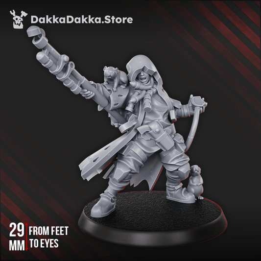 Gang The Alcats - Kayla The Pied Piper hooded controller with rifle and rats