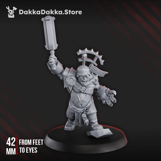 Maverick Cultists Mutant miniature from DakkaDakka.store, designed for sci-fi wargaming, 42mm height, grey resin.