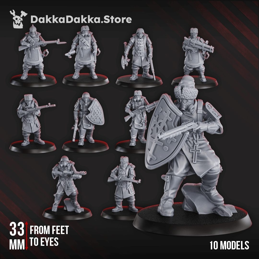Steel Union Red Druzhina Squad included in Steel Union – Complete Set - 32mm Resin 