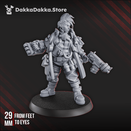 Gang Member- Eda Poe The Raven gang operative resin miniature