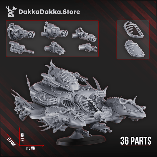 Spacelair Battletank sleek alien grav tank for gothic sci-fi space elf warriors