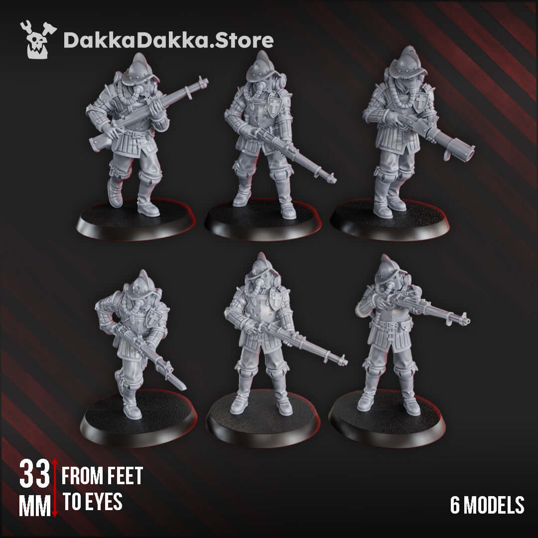 Cortez's Conquistadors 33mm Resin Miniatures, 6 Models included in the starter set