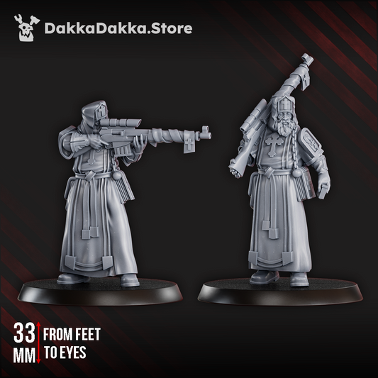 Steel Union Voroshilov Brothers miniature figures with weapons, showcasing precision and discipline in their design.