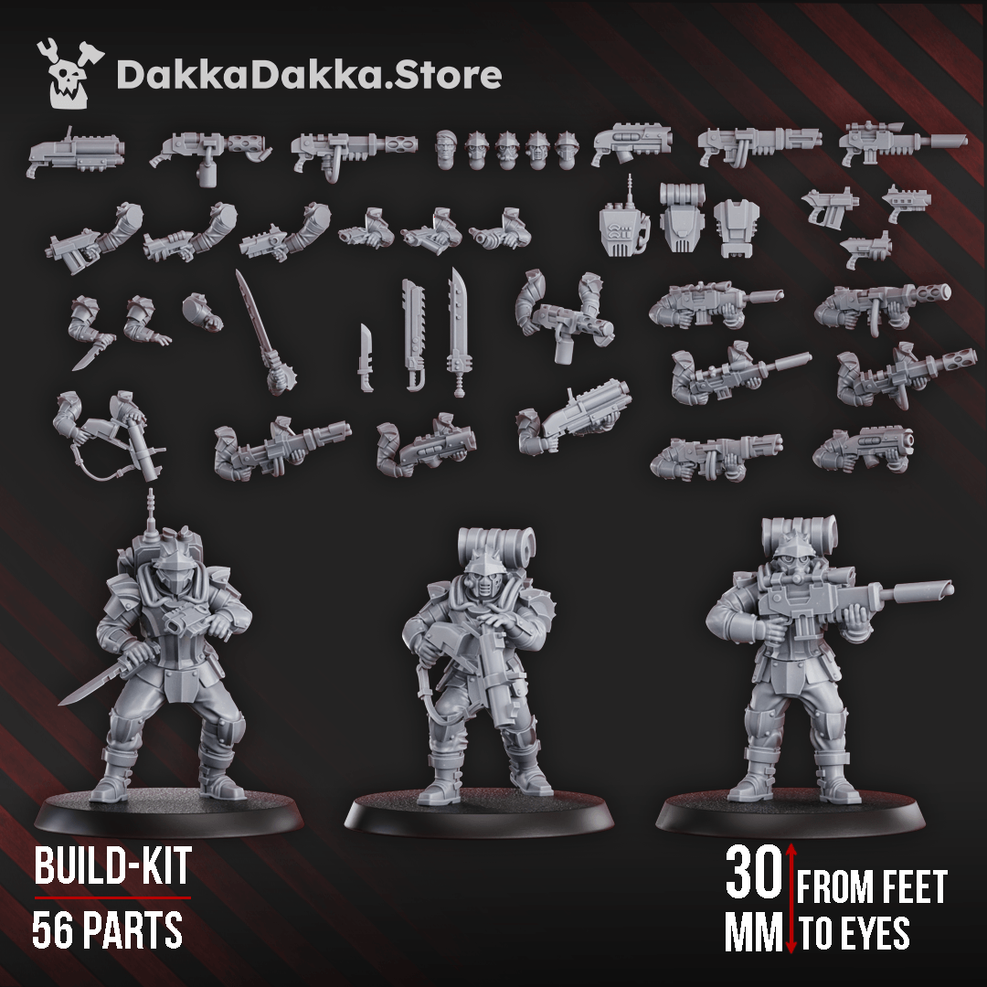 Phaeton Guard Special Forces Build Kit grimdark infantry squad