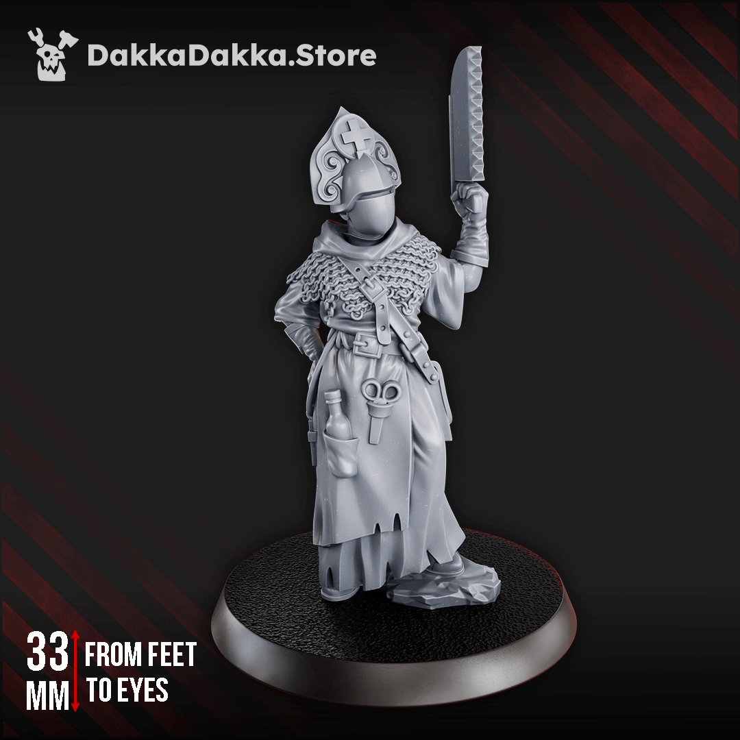 Steel Union Medic Miniature – Ada the Sawbones included in Steel Union – Complete Set - 32mm Resin 