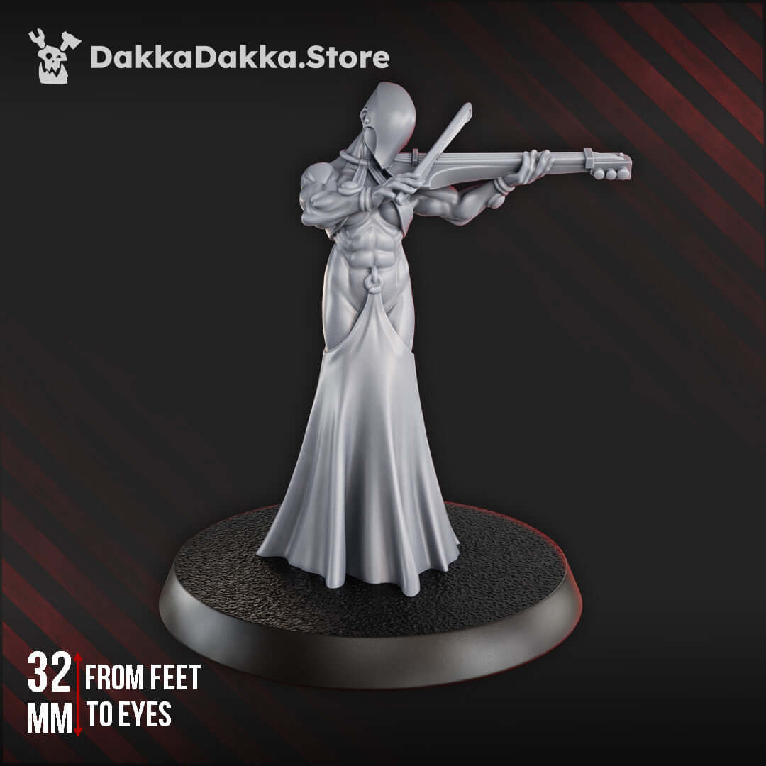 Sci-Fi Chaos Cult female miniatures from Gomorrah Vanguard in resin, ideal for grimdark tabletop wargaming, unpainted models.
