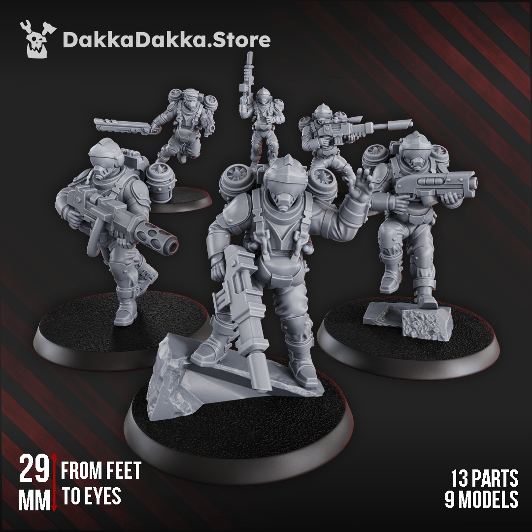 Phaeton Special Forces Unit - elite sci-fi soldiers with heavy weapons