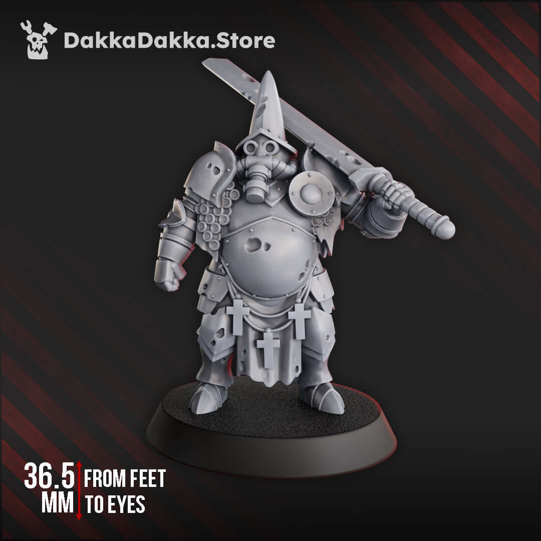 Verdigo Inquisitorial 36.5mm Resin Miniature, Holy War Enforcer included in the starter set